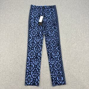 Truth By Republic Pants WMNS XS Blue/Black Ankle Stretch Printed Rayon Retro Mod